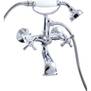 Vaňová batéria RAV Slezák MORAVA so sprchovacím setom 150 mm chróm MK159.5/2