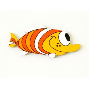 Dekorácia na stenu Ryba oranžová, 13 cm (balenie 3 ks)