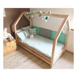 FUNNY detská posteľ 70x160 cm prírodná nelakovaná