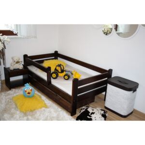 OVN Detská posteľ KUBUS 80x160 orech+rošt