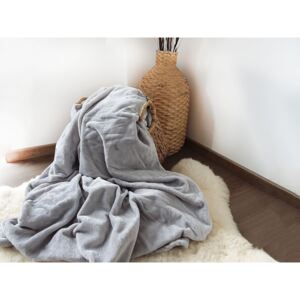 Mikroplyšová deka - Svetlo sivá 200x220