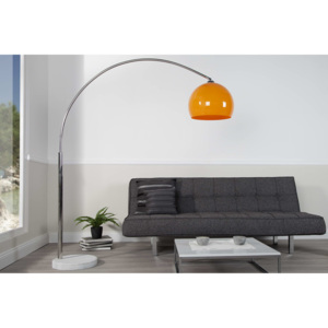 Dizajnová stojanová lampa Arch oranžová