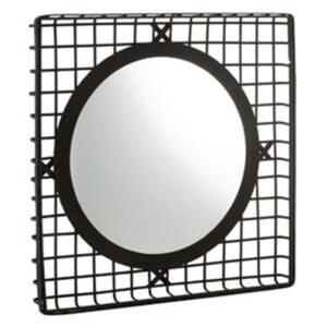 Zrkadlo čierne bambusové závesné URBAN LOFT