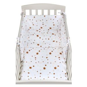 3-dielne posteľné obliečky New Baby 90/120 cm hviezdičky hnedé