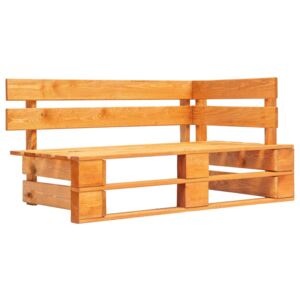 Záhradná paletová rohová lavička FSC drevo medovo-hnedá