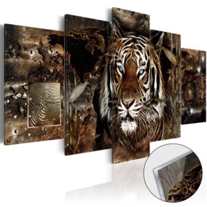 Obraz na skle Bimago - Guard of the Jungle 100x50 cm