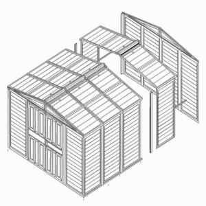 DURAMAX Predlžovací modul pre domček Duramax Titan - dekor dub
