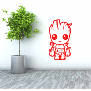 GLIX Groot - samolepka na stenu Červená 50x30 cm