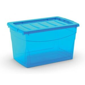 Plastový úložný box Omni Box s vekom M modrý