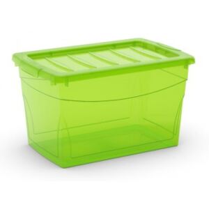 Plastový úložný box Omni Box s vekom M zelený
