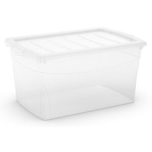 Plastový úložný box Omni Box s vekom L transparent
