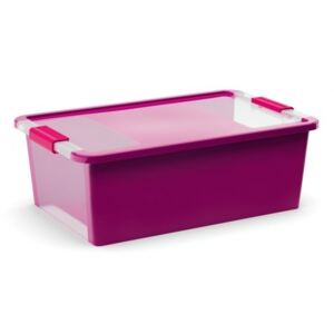 Plastový úložný box Bi Box s vekom M rúžový