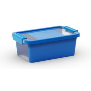 Plastový úložný box Bi Box s vekom XS modrý