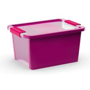 Plastový úložný box Bi Box s vekom S rúžový