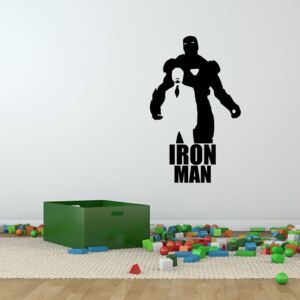 Nálepka na stenu GLIX - Avengers Iron Man Čierna 35x20 cm