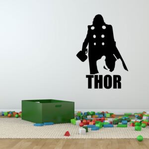 Nálepka na stenu GLIX - Avengers Thor Čierna 30x20 cm