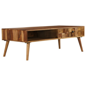 Konferenčný stolík, sheeshamové drevo s medovou povrchovou úpravou 110x50x37 cm