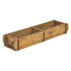 Sanu Babu Hrantík pod kvetináč z teakového dreva, pôvodne forma na tehly, 60x15x9cm