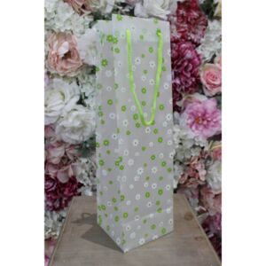 Zelená kvetinková darčeková taška 36cm