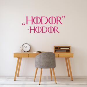 Nálepka na stenu GLIX - Game of Thrones Hodor Růžová 50x20 cm