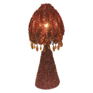 Stolná lampa Perla 45 cm červená