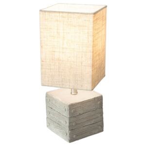 Stolná lampa Lisco tvar škatule podstavec betón