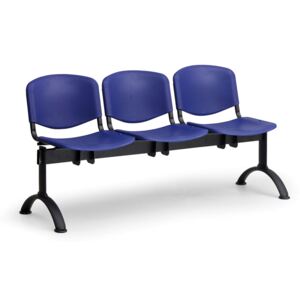 EUROSEAT Plastová lavice do čakární ISO, 3-sedadlo, zelená, čierne nohy + Záruka 7 rokov