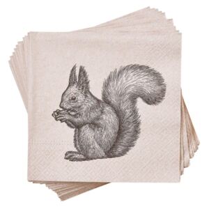 APRES APRÉS Papierové recyklované servítky veveričky 20 ks