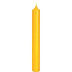 RAINBOW Dlhé sviečky set 10 ks - žltá