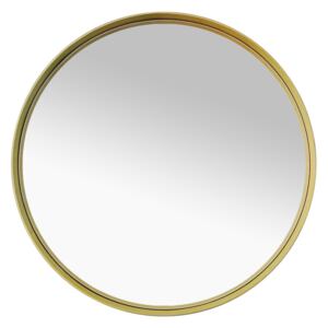 ICONIC Zlaté okrúhle zrkadlo Priemer zrkadla (cm): 65, Podsvietenie: Biela studená, Šírka rámu: SLIM - 22 mm