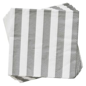 APRES APRÈS Papierové servítky prúžky 20 ks - šedá