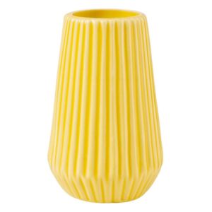 RIFFLE Váza 13,5 cm - žltá