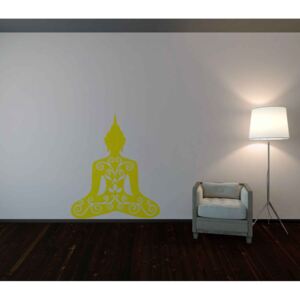 GLIX Meditace - samolepka na zeď Žltá 50 x 60 cm