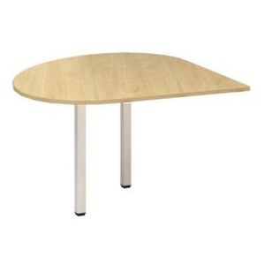 Stolová prístavba Alfa 200 s bielym podnožím, 120 x 120 x 74,2 cm, kvapka, ľavé vyhotovenie, dezén divoká hruška