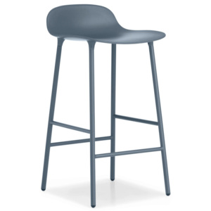 Normann Copenhagen Barová stolička Form 65 cm, blue/steel