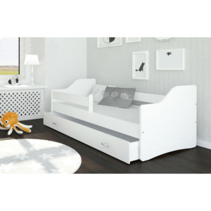 Swan biela Color - detská posteľ 180x80