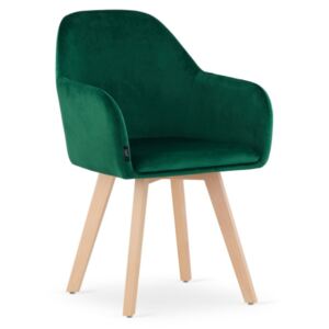 Zamatová stolička Rome zelená