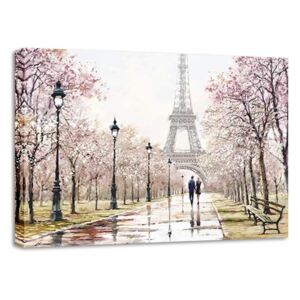 Obraz na plátne - Ulička v Paríži 85x113 cm