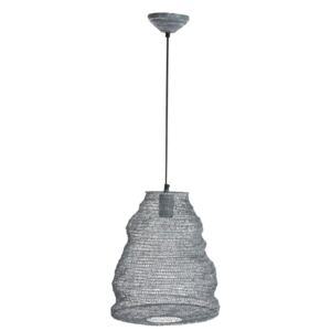 Šedé drôtené stropné svetlo Matte grey - Ø 30 * 38 cm