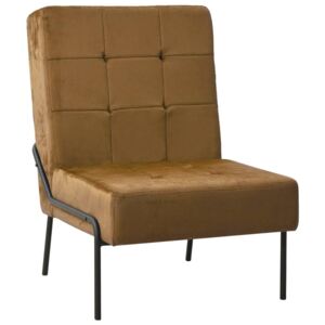 Relaxačná stolička 65x79x87 cm hnedá zamatová