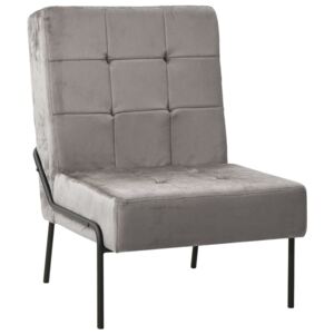 Relaxačná stolička 65x79x87 cm svetlosivá zamat