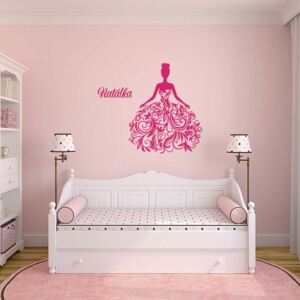GLIX Princezná - nálepka na stenu Růžová 60 x 75 cm