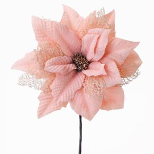 Poisettia ružová glitter jemná 15xv22cm