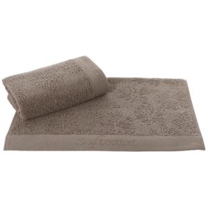 Soft Cotton Malý uterák LEAF 32 x 50 cm. Malý uterák LEAF s rozmermi 32 x 50 cm je vyrobený zo 100% česanej bavlny o gramáži 500 g / m² a pýši sa antibakteriálnou úpravou. Hnedá