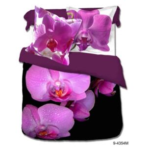 DR Posteľné obliečky 3D cyklamenová orchidea 140x200, 70x80