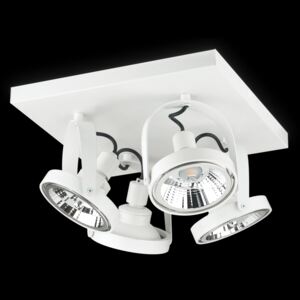 Ideal Lux 229638 prisadené stropné bodové svietidlo Glim 4x50W | GU10 | IP20 - nastaviteľné, biele