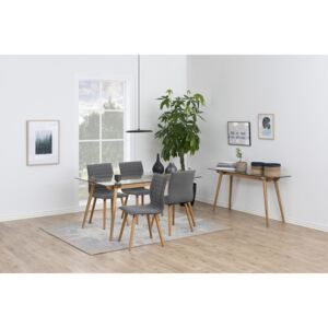 Dizajnová jedálenská stolička Alberic, svetlosivá