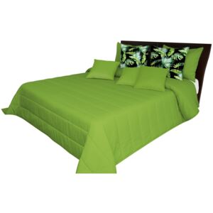 Zelený prehoz na posteľ s jemným prešívaním