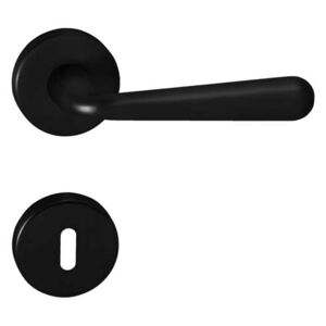 Dverové kovanie MP Bona-R 293 (BS) - WC kľučka-kľučka s WC sadou/BS (čierná mat)