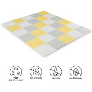 Podložka penová puzzle Luno 150x180 cm Yellow Kinderkraft 2020